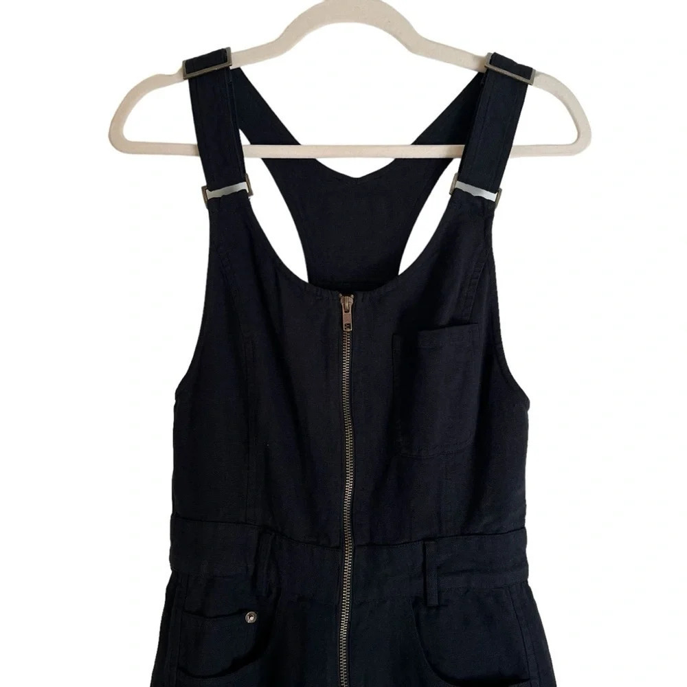 Mate the Label Organic Cotton Canvas Overalls Jet Black XS NWOT Utility Outdoor - Picture 4 of 8